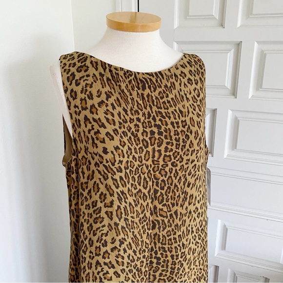 NWT Jones New York Sport Long Maxi Dress Leopard Animal Magnetism Print Size 16 - Picture 2 of 15